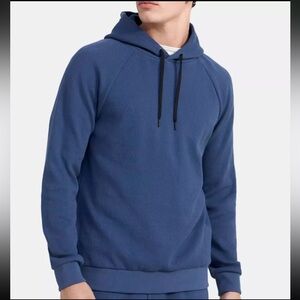 THEORY - Hoodie in Organic Cotton Thermal in Sargasso Blue